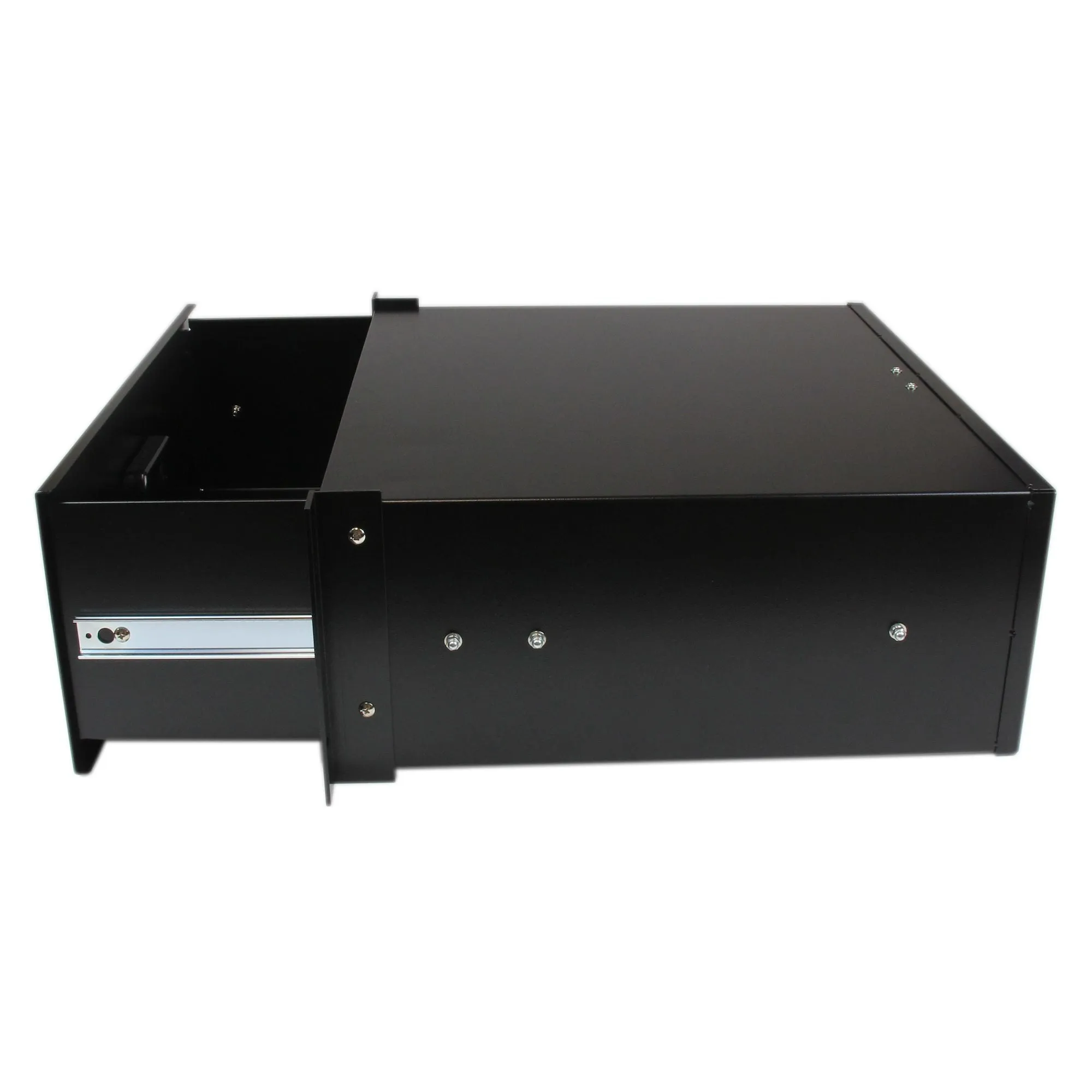 4U Black Steel Storage Drawer