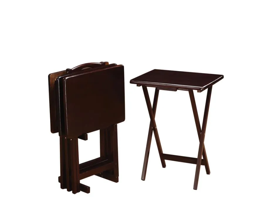 5-piece Tray Table Set Cappuccino