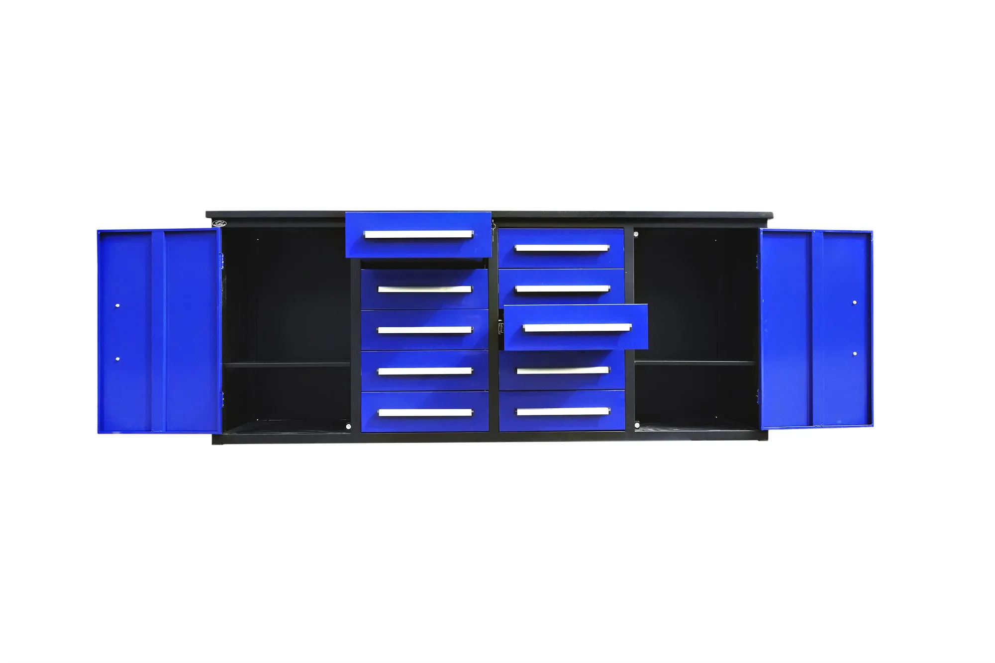 7' Storage Cabinets with Workbench (10 Drawers & 2 Cabinets)