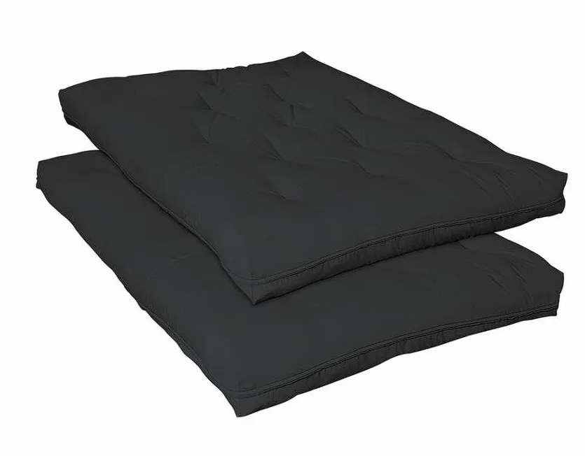 7.5" Deluxe Innerspring Futon Pad Black