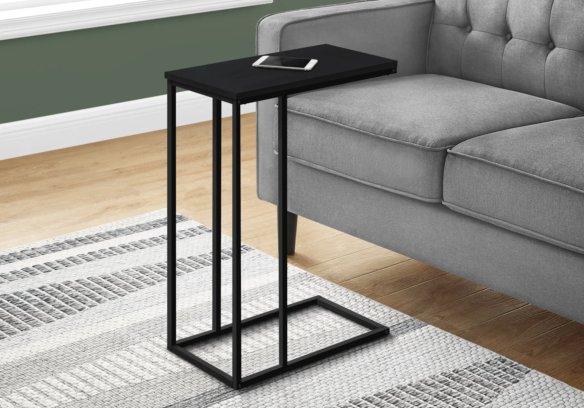 Accent Table - 25"H / Black / Black Metal