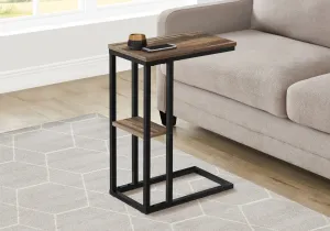 Accent Table - 25"H / Brown Reclaimed-Look / Black Metal