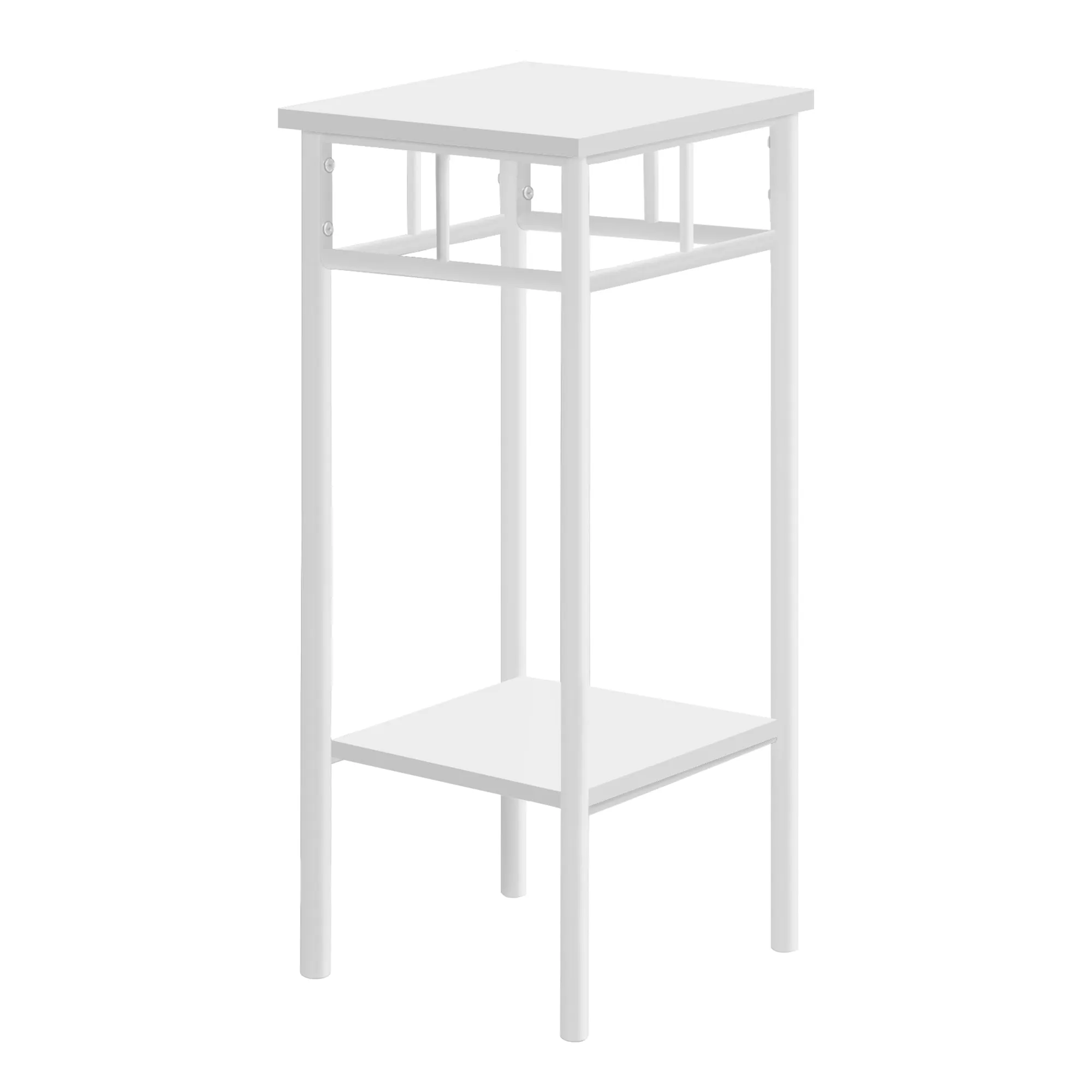 Accent Table - 28"H / White / White Metal