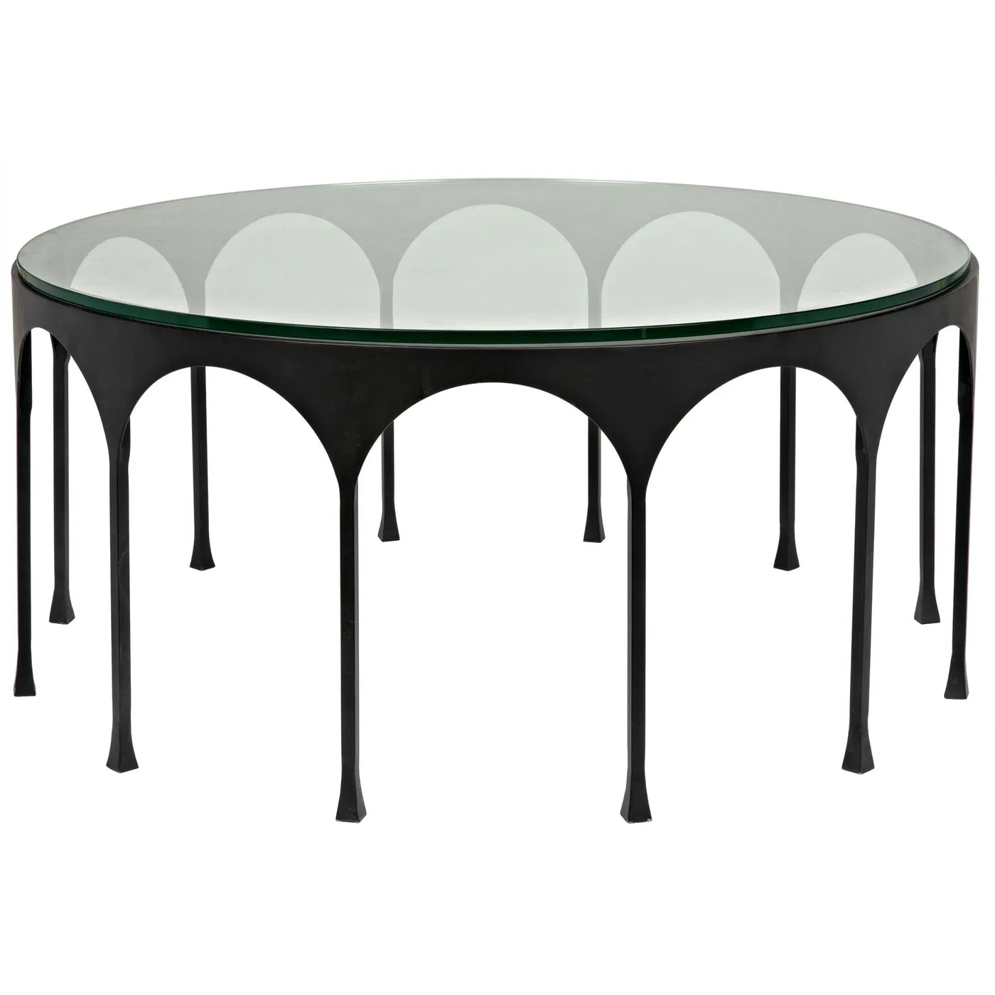 ACHILLE COFFEE TABLE, BLACK STEEL