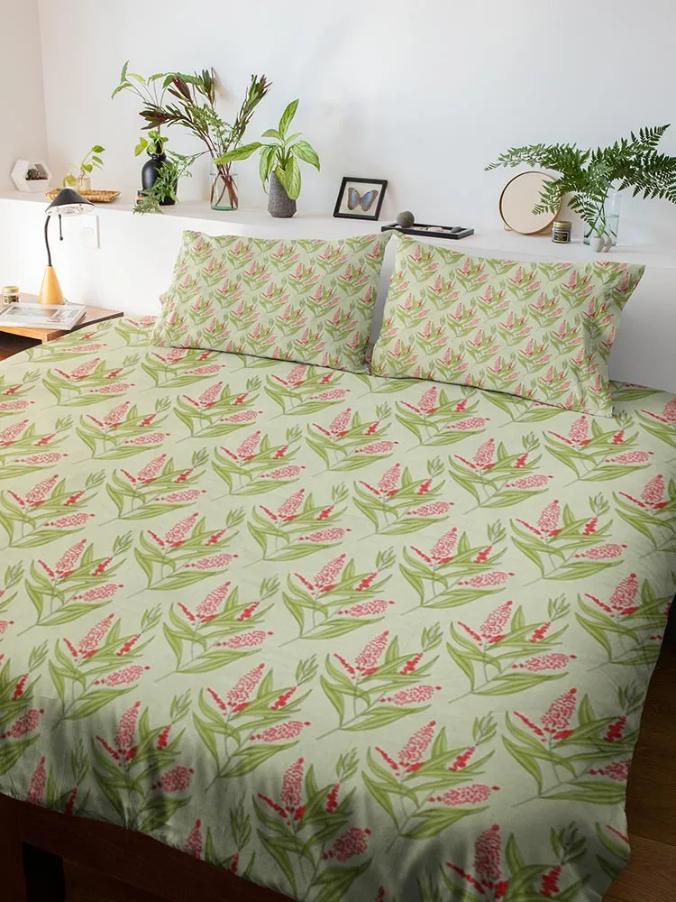 Alibaba Family Bedsheet with Pillow Cover - Cotton Mix & Floral Print - ₹550/-