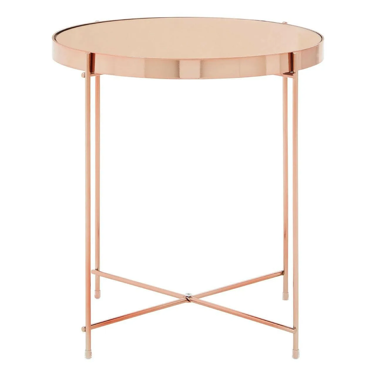 Allez Pink Mirror Low Side Table