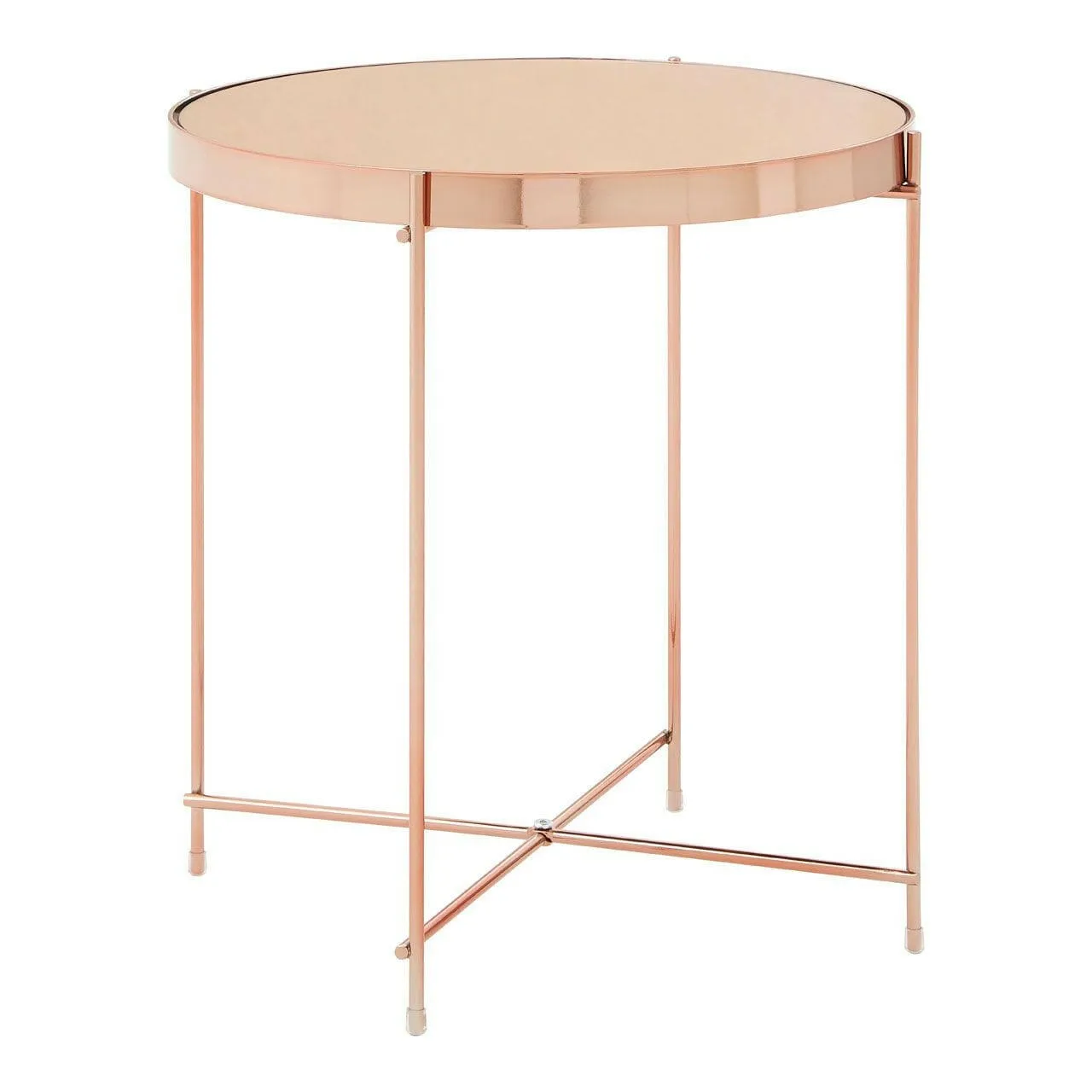 Allez Pink Mirror Low Side Table