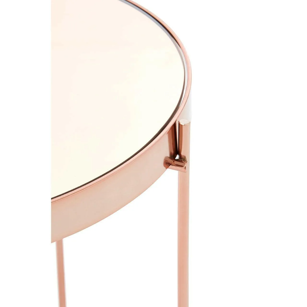 Allez Pink Mirror Low Side Table