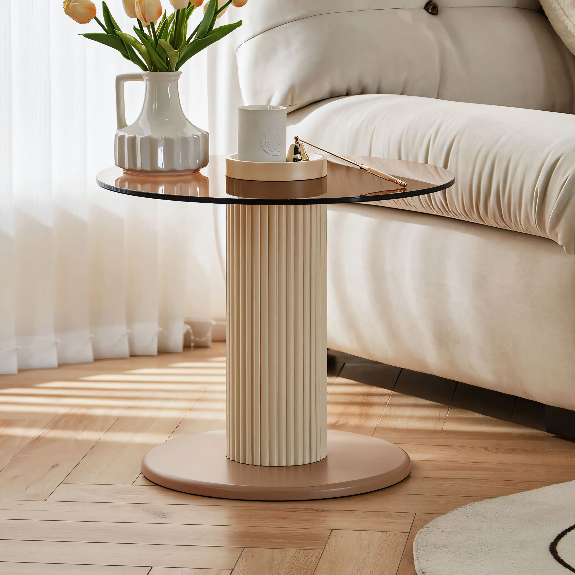 AMELIA Glass Side Table