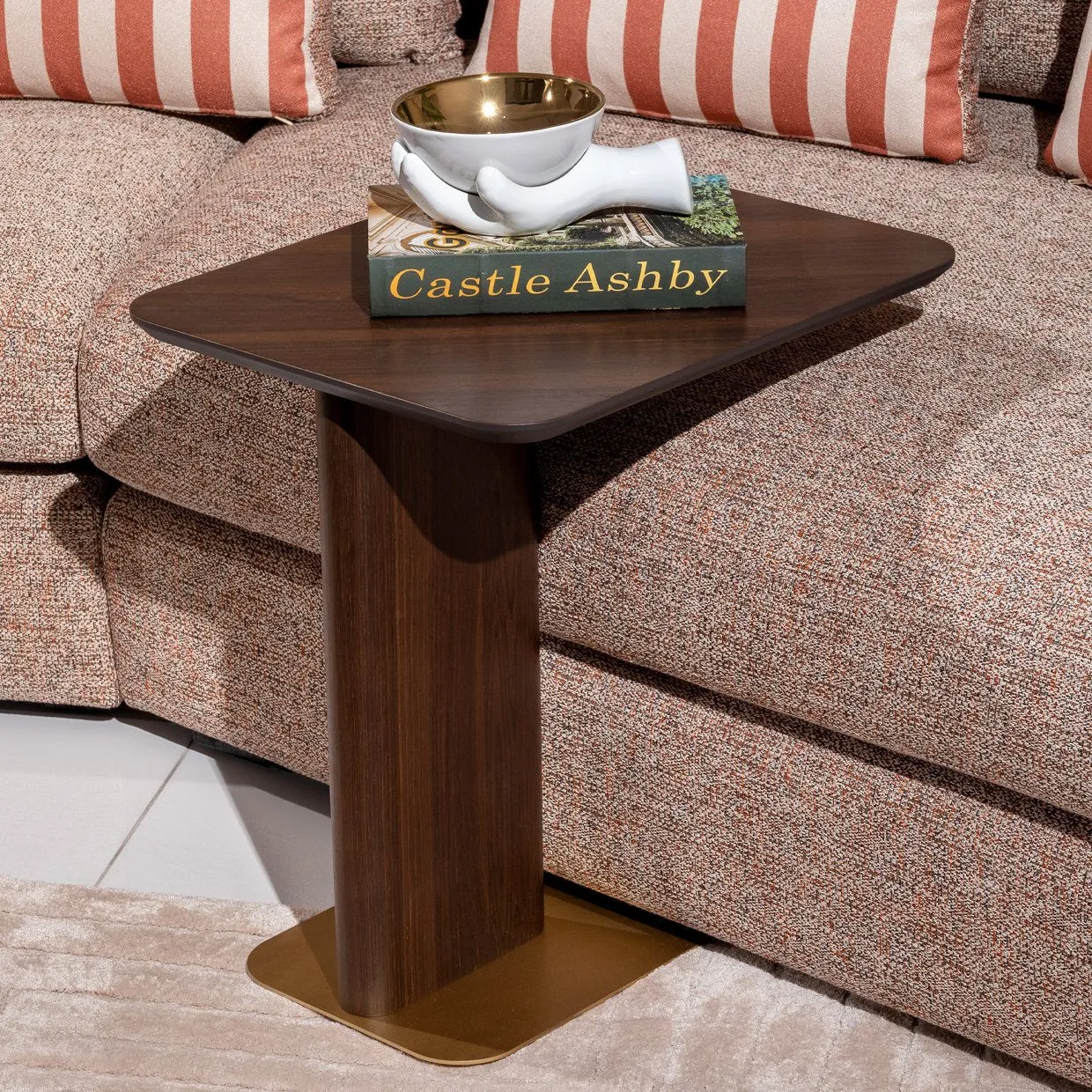 AMORA Eggshell Walnut Accent Table - Michael Amini