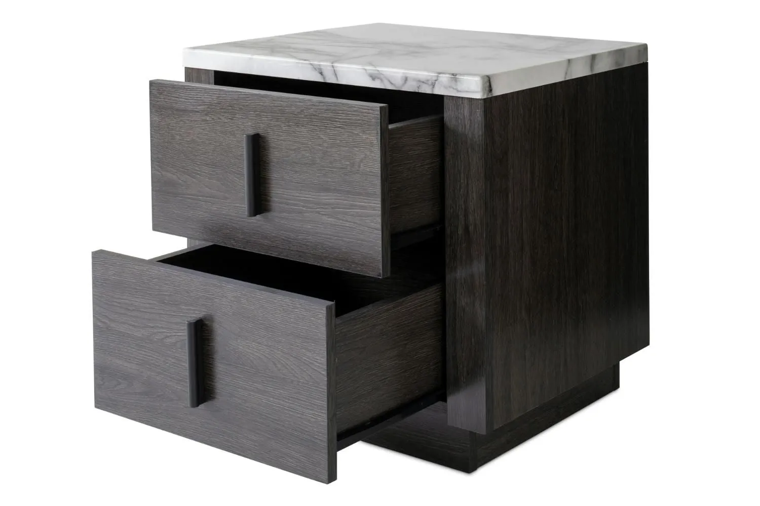 Aspen Bedside Locker | Marble Effect Top | 2 Drawer