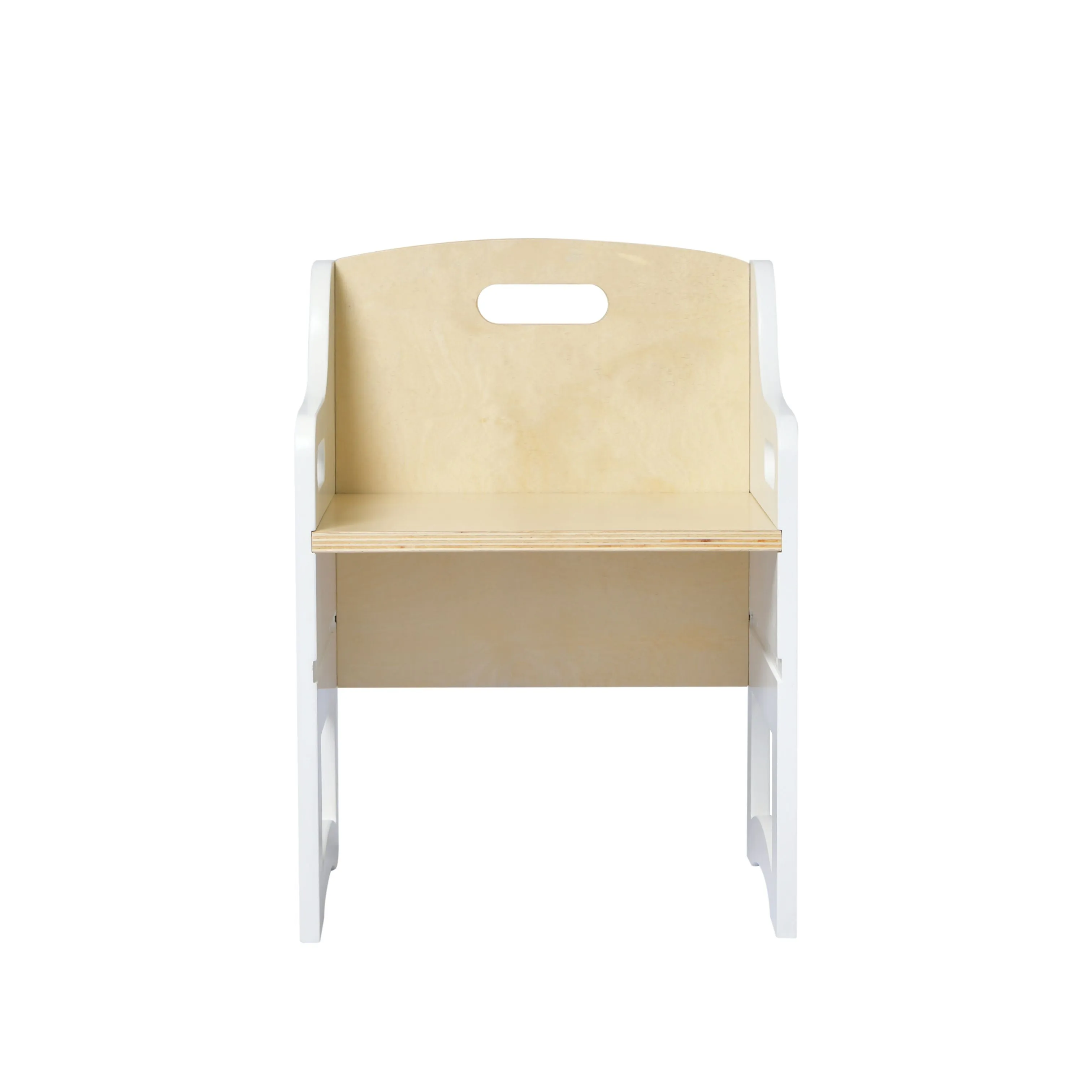 Aspire Single Chair - White and Varnish