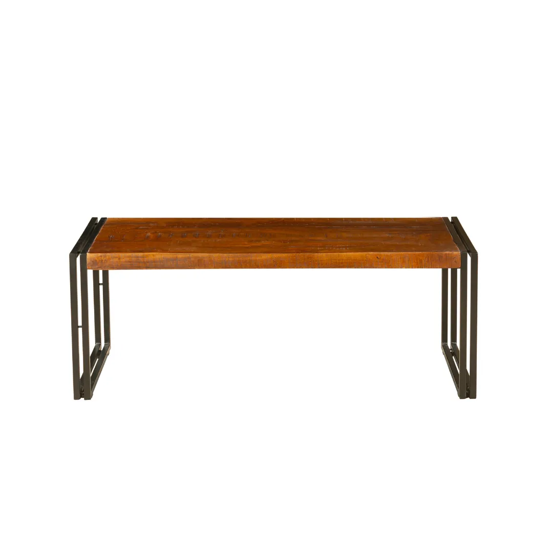 Astra Natural & Black Large Wooden Coffee Table - 120cm