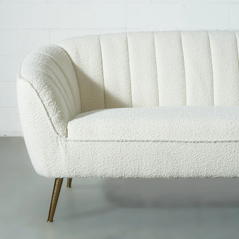 AUDREY - Cream Boucle Fabric Sofa