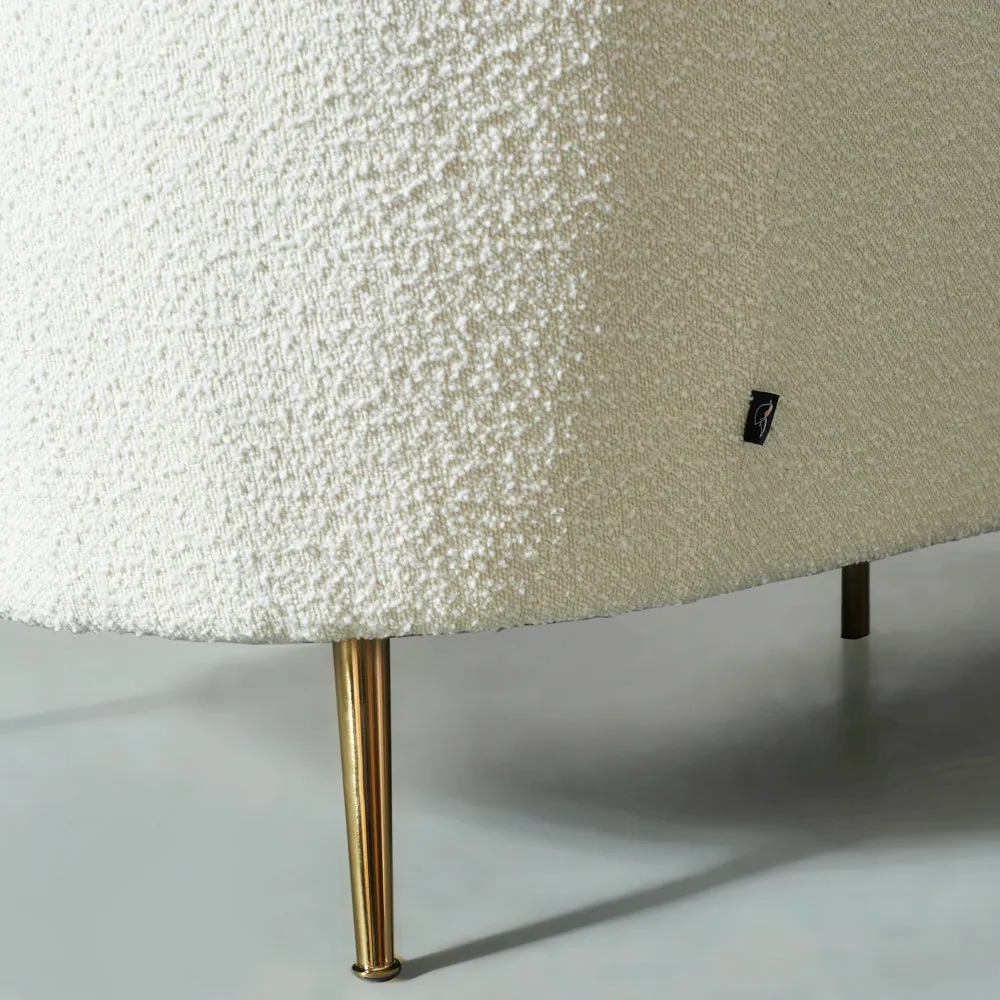 AUDREY - Cream Boucle Fabric Sofa