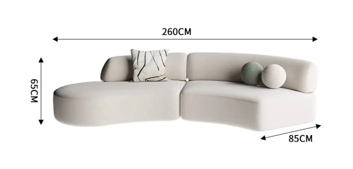 Avery Scratch Resistant Sectional Curve Sofa