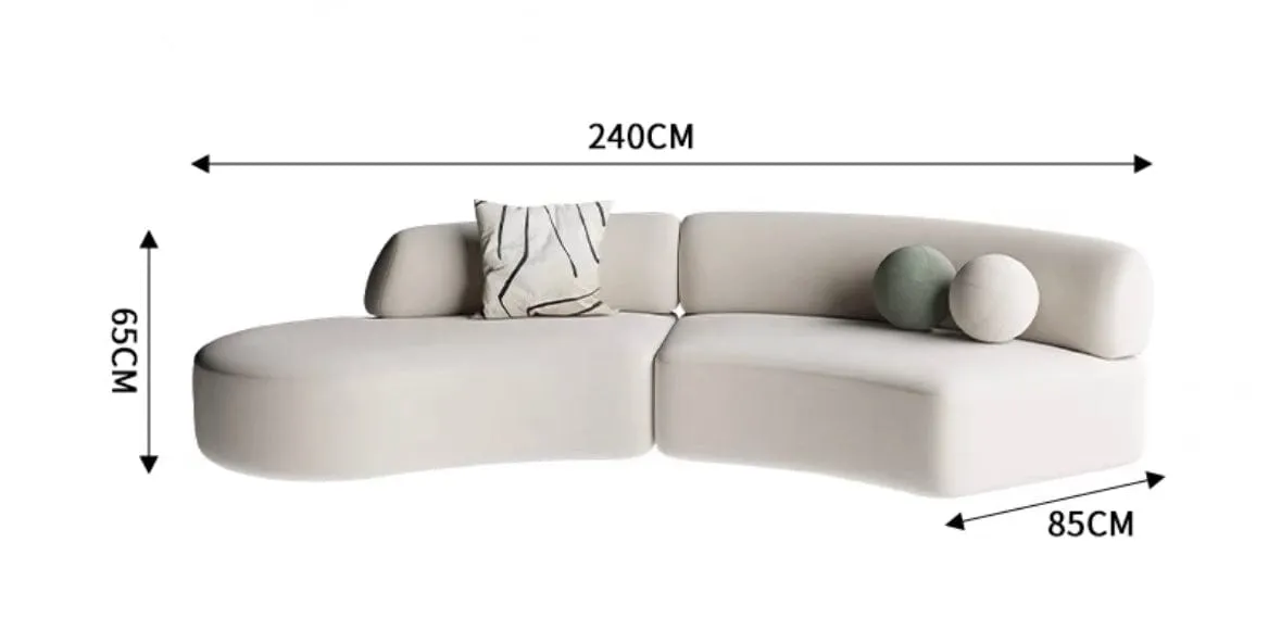 Avery Scratch Resistant Sectional Curve Sofa