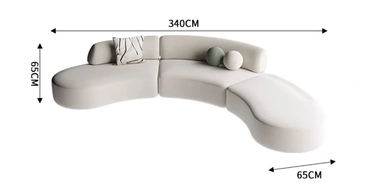 Avery Scratch Resistant Sectional Curve Sofa