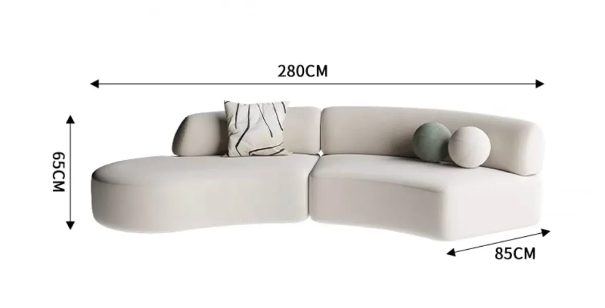 Avery Scratch Resistant Sectional Curve Sofa