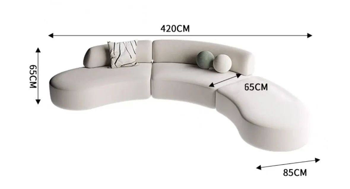 Avery Scratch Resistant Sectional Curve Sofa