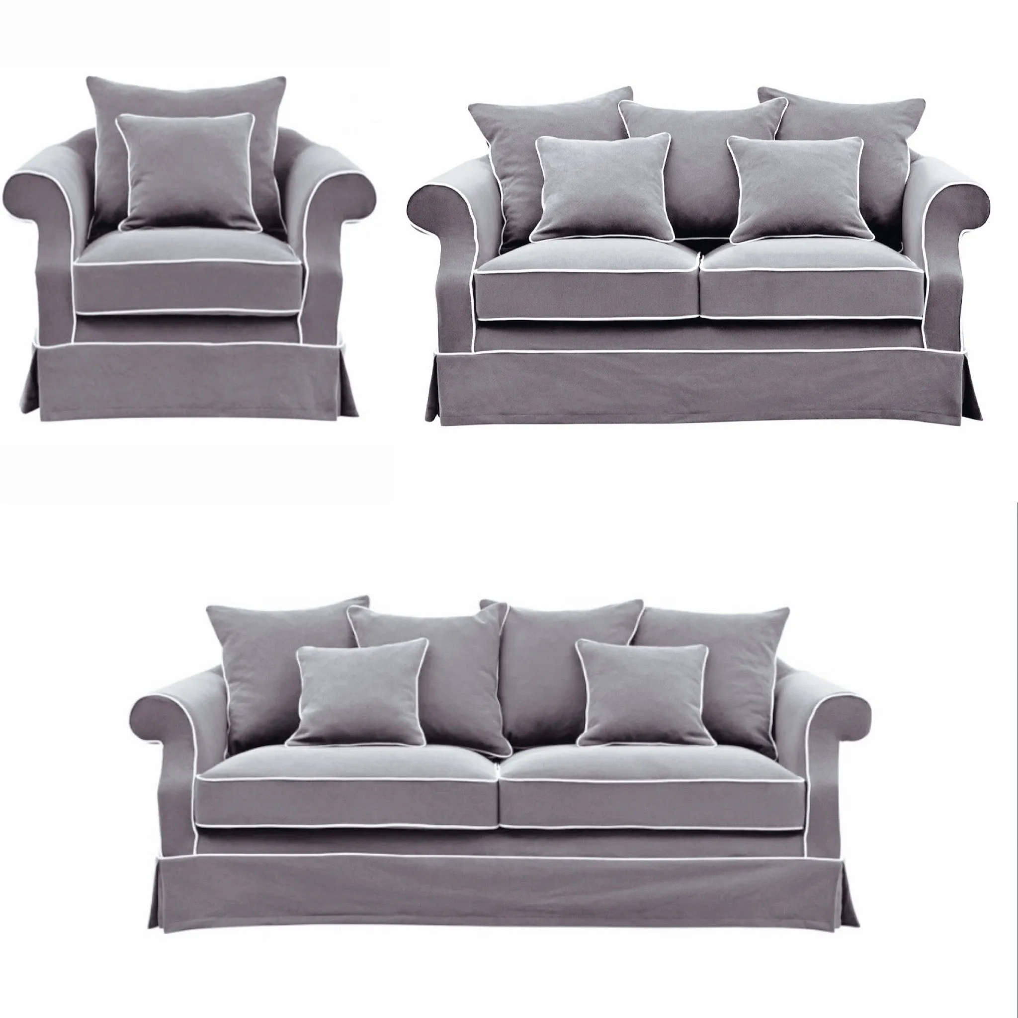 Ayla 3 Seater Sofa Grey