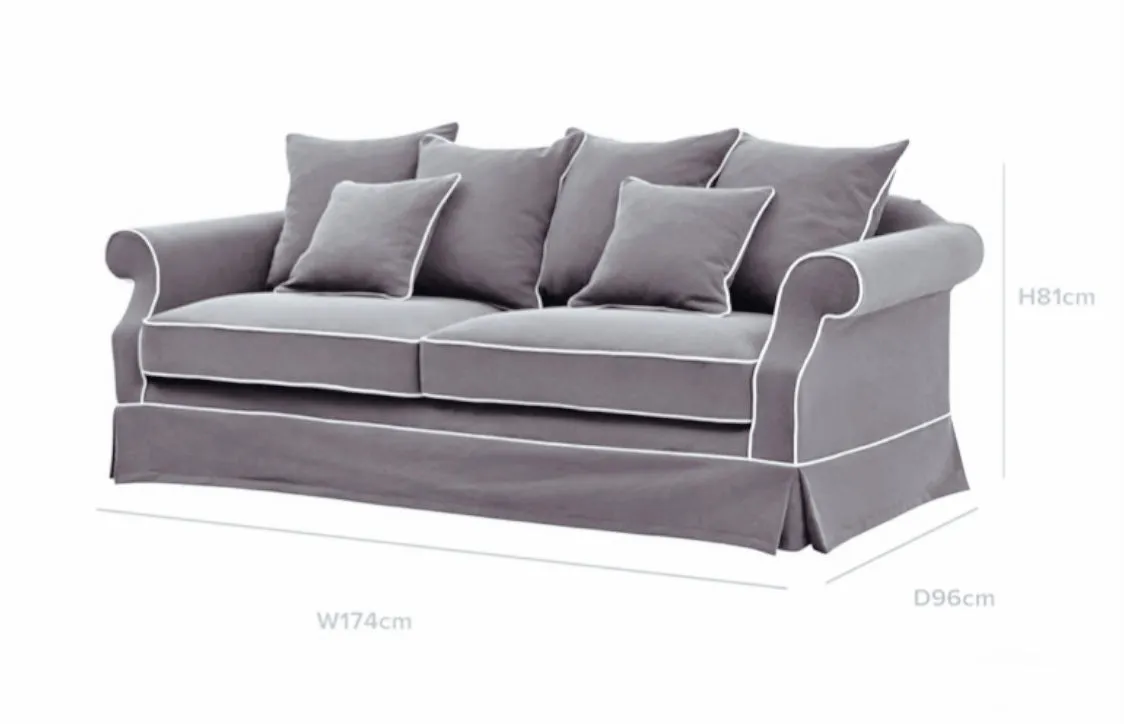 Ayla 3 Seater Sofa Grey