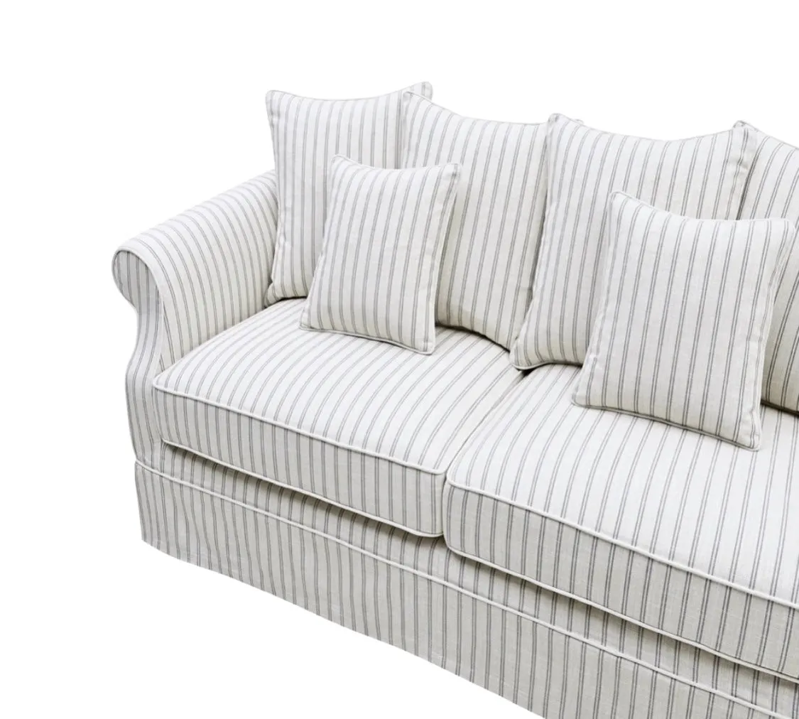 Ayla 3 Seater Sofa Stone Stripe