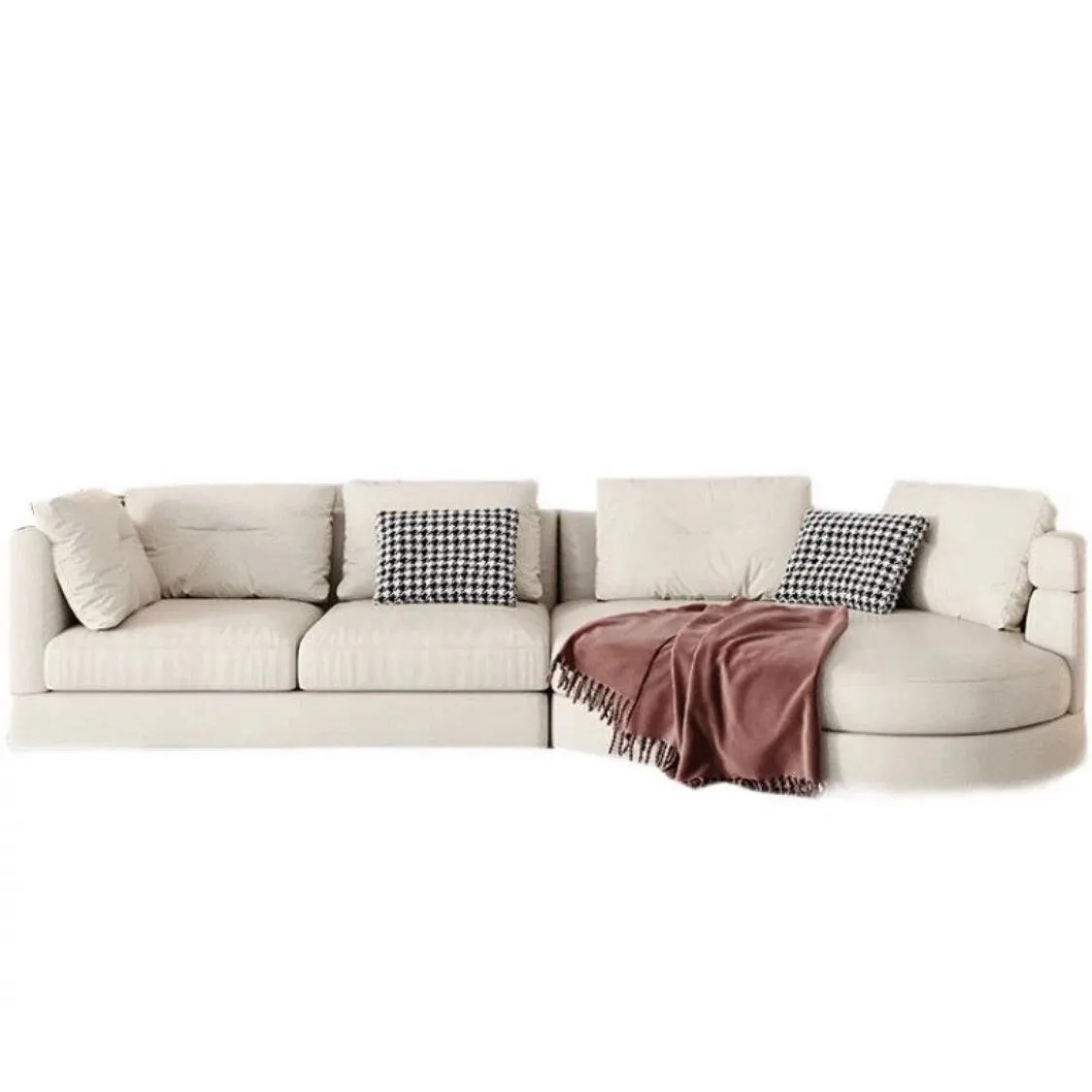 Bax Designer Sectional Round Chaise Sofa