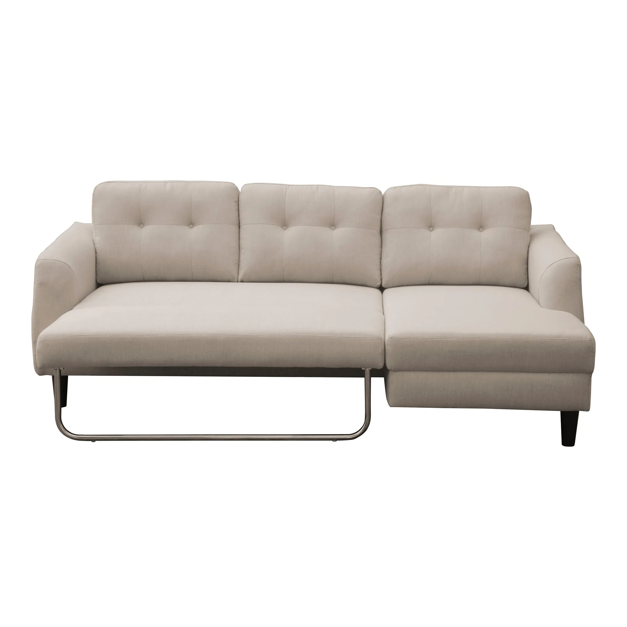 Belagio Sofa Bed With Chaise Beige Right