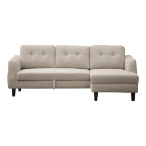 Belagio Sofa Bed With Chaise Beige Right