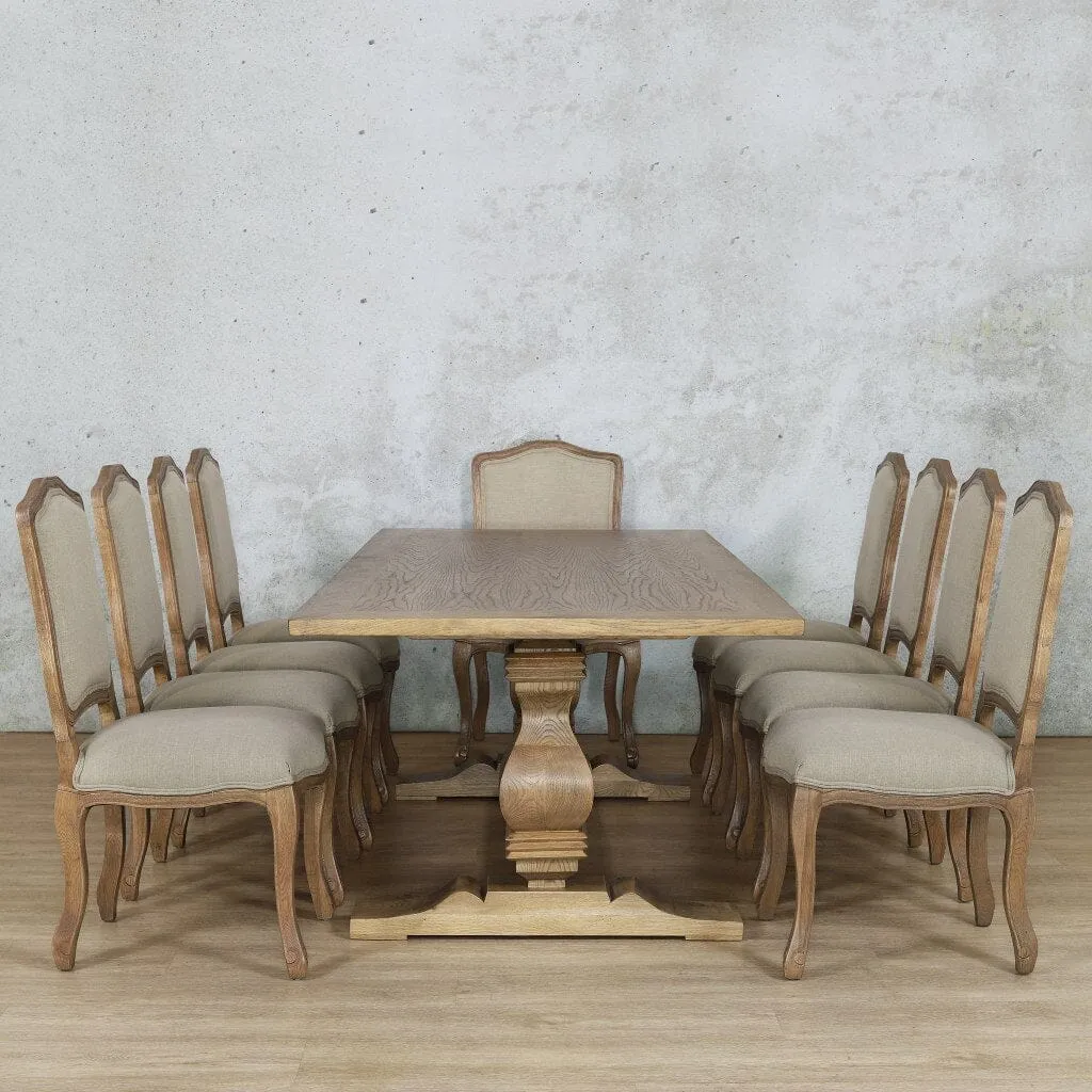 Belmont Wood Top & Duke 10 Seater Dining Set