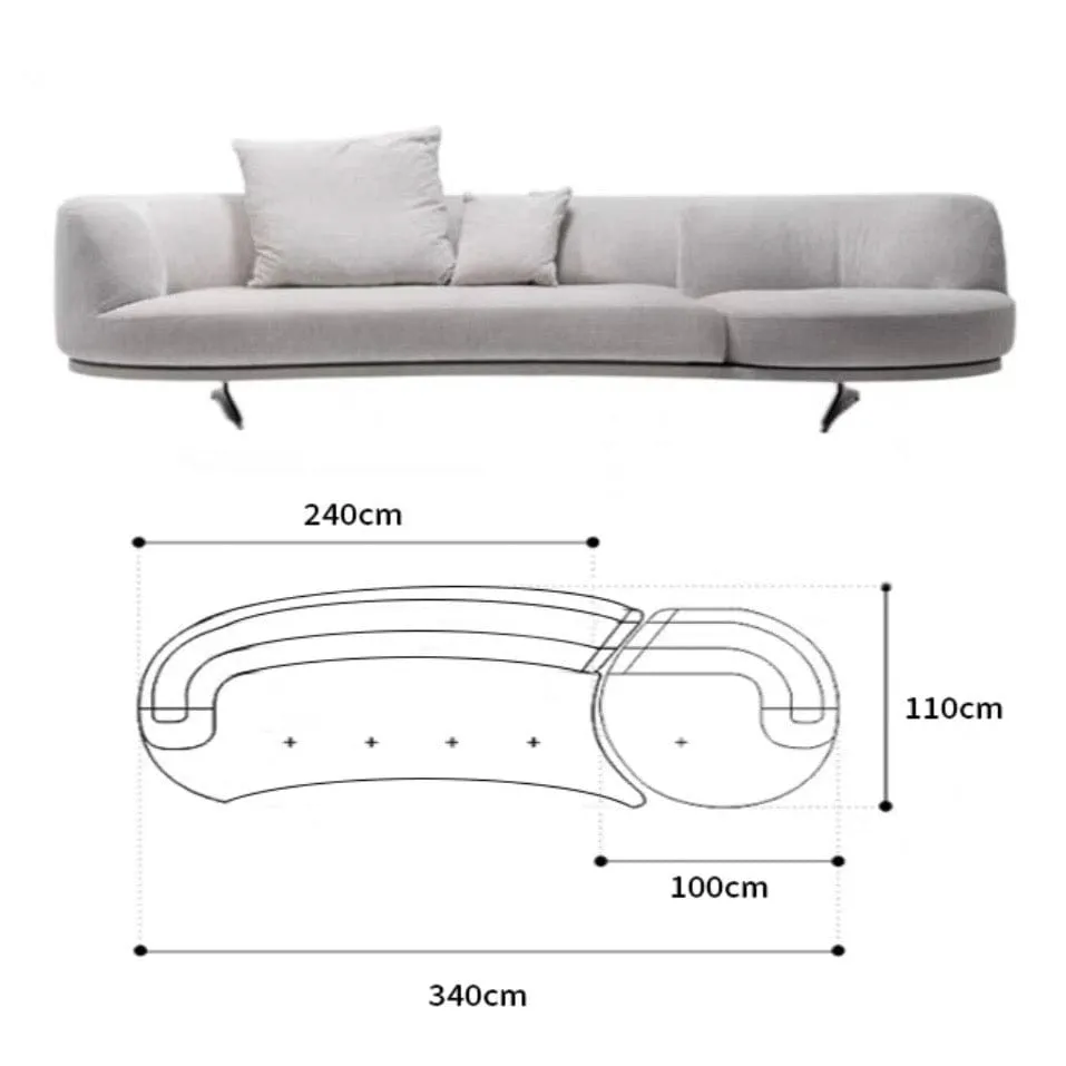 Berila Swivel Chair Curve Sofa