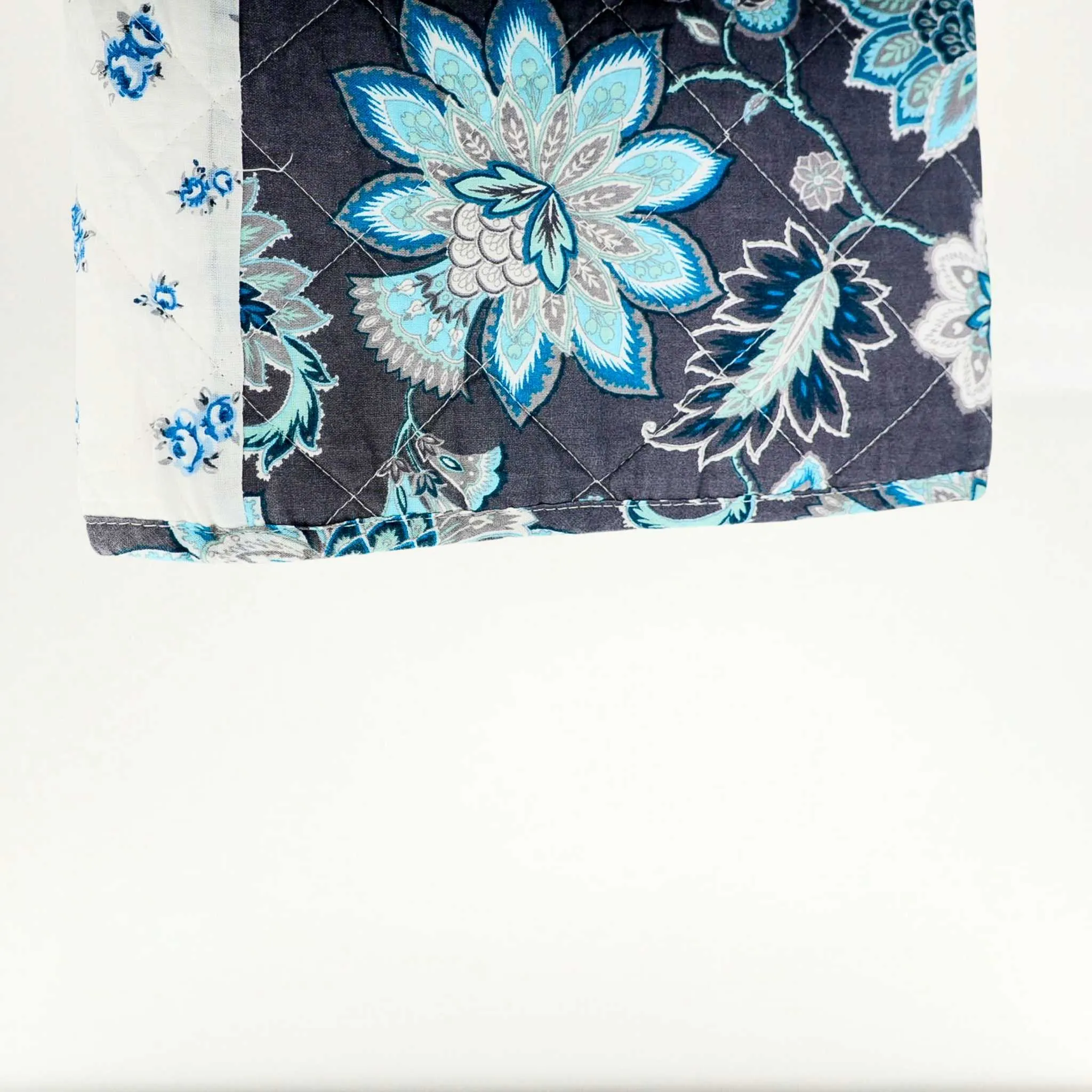 Blue Floral Quilt 3-Piece (King & Queen) | Cotton Polyester Blend