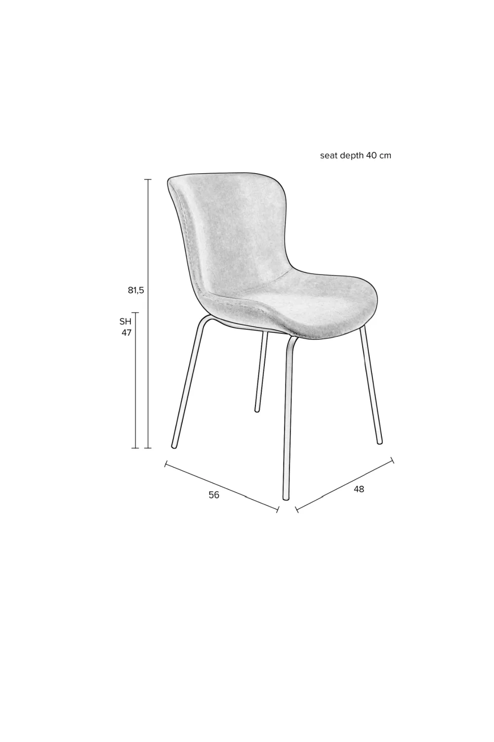 Blue Ribcord Dining Chairs (2) | DF Junzo