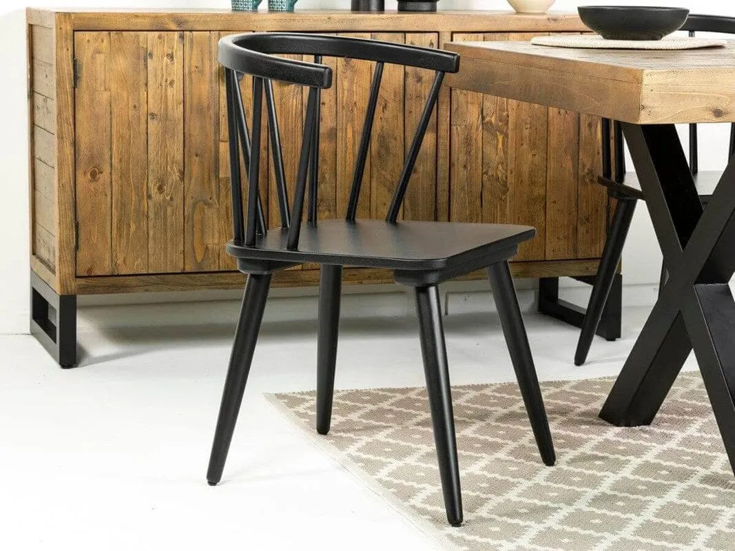 Brooklyn Extendable Cross Leg Dining Table (140cm - 180cm) & Bogart Dining Chairs