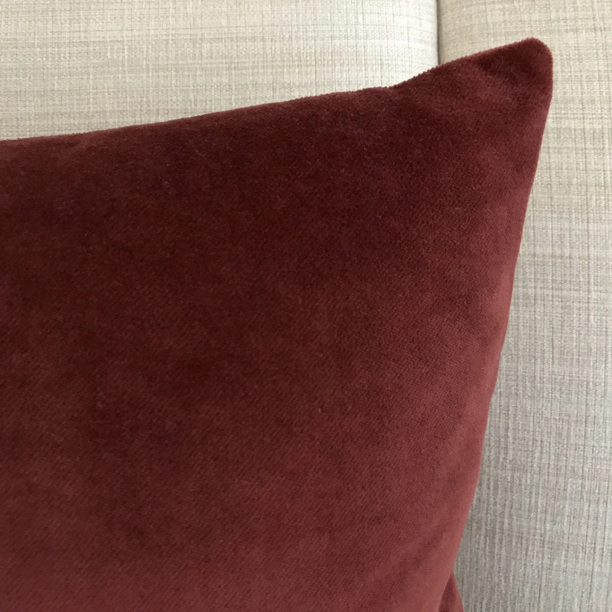 Burgundy Velvet Decorative Pillow Cover