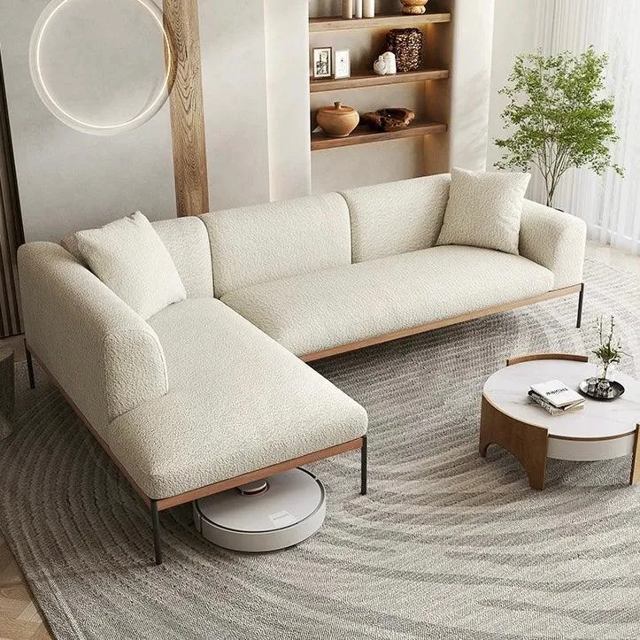 Capella Performance Boucle Sofa with Wooden Base