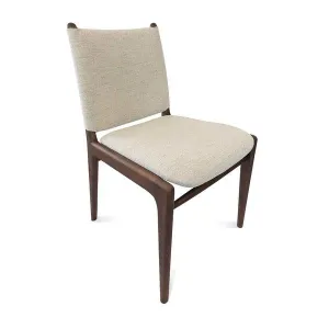 Cappio Dining Chair in Walnut with Beige Fabric