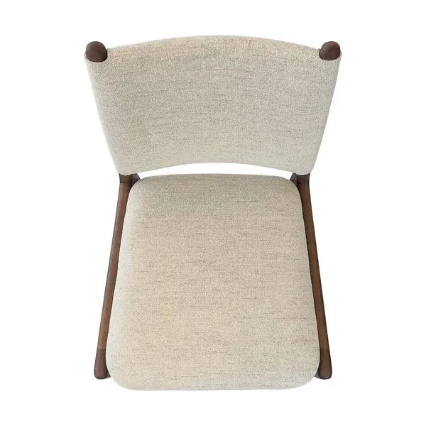 Cappio Dining Chair in Walnut with Beige Fabric