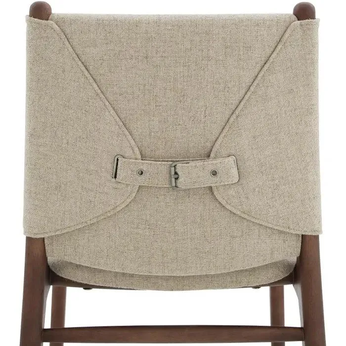 Cappio Dining Chair in Walnut with Beige Fabric