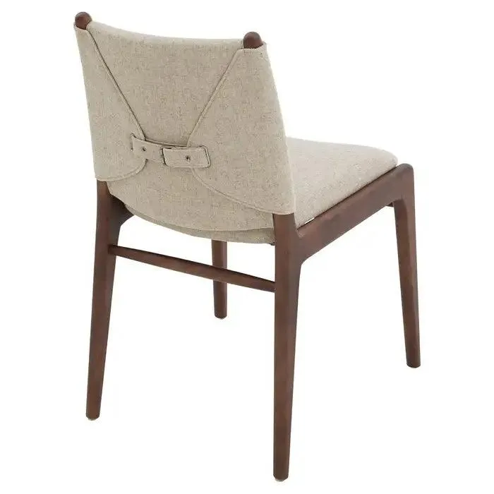 Cappio Dining Chair in Walnut with Beige Fabric