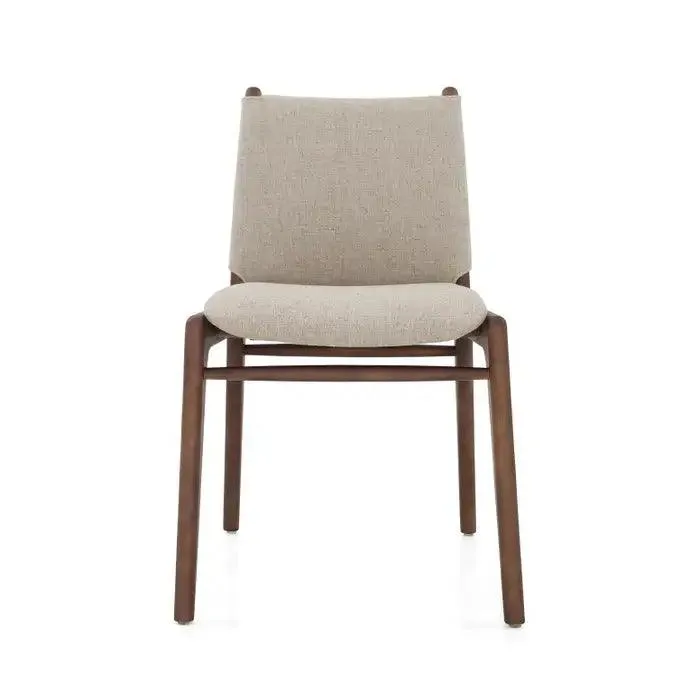 Cappio Dining Chair in Walnut with Beige Fabric