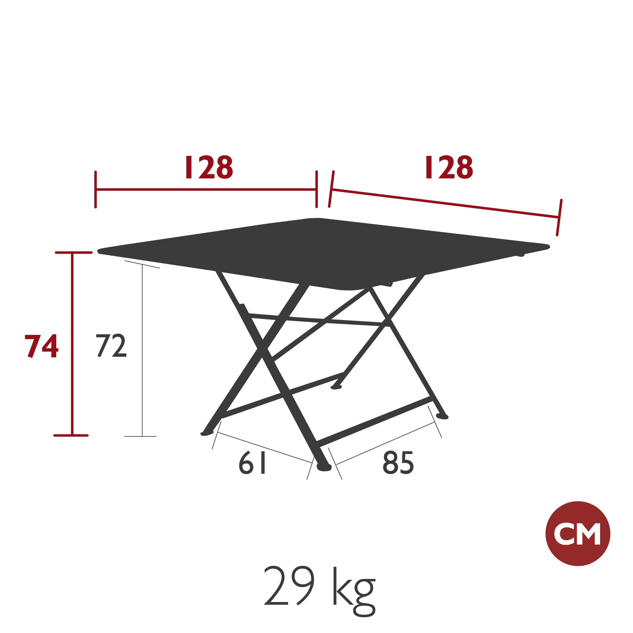 Cargo Square Table