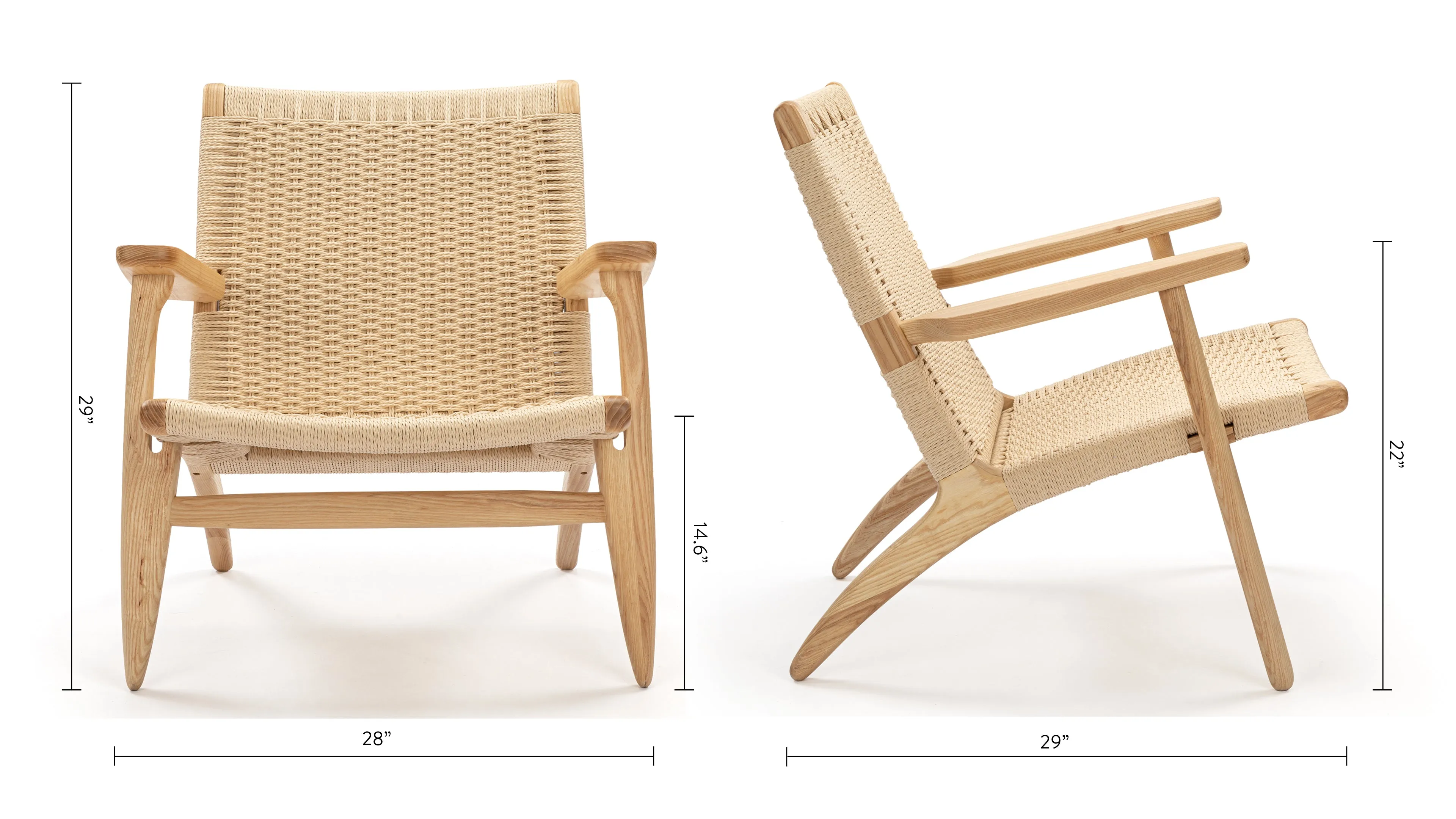 CH25 - CH25 Easy Chair, Ash