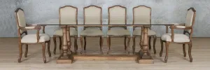 Charlotte Glass Top & Duke 10 Seater Dining Set