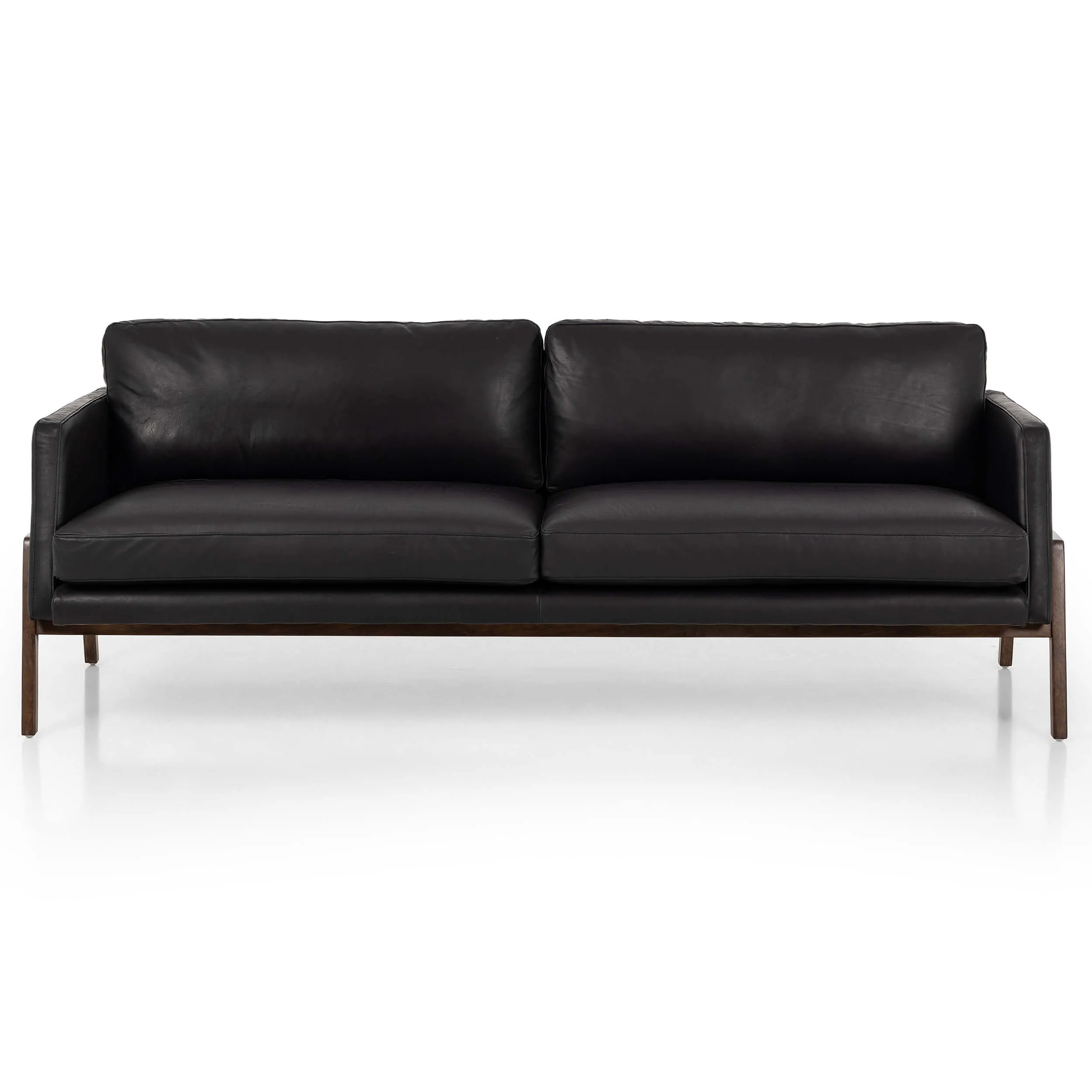 Diana Leather Sofa, Heirloom Black