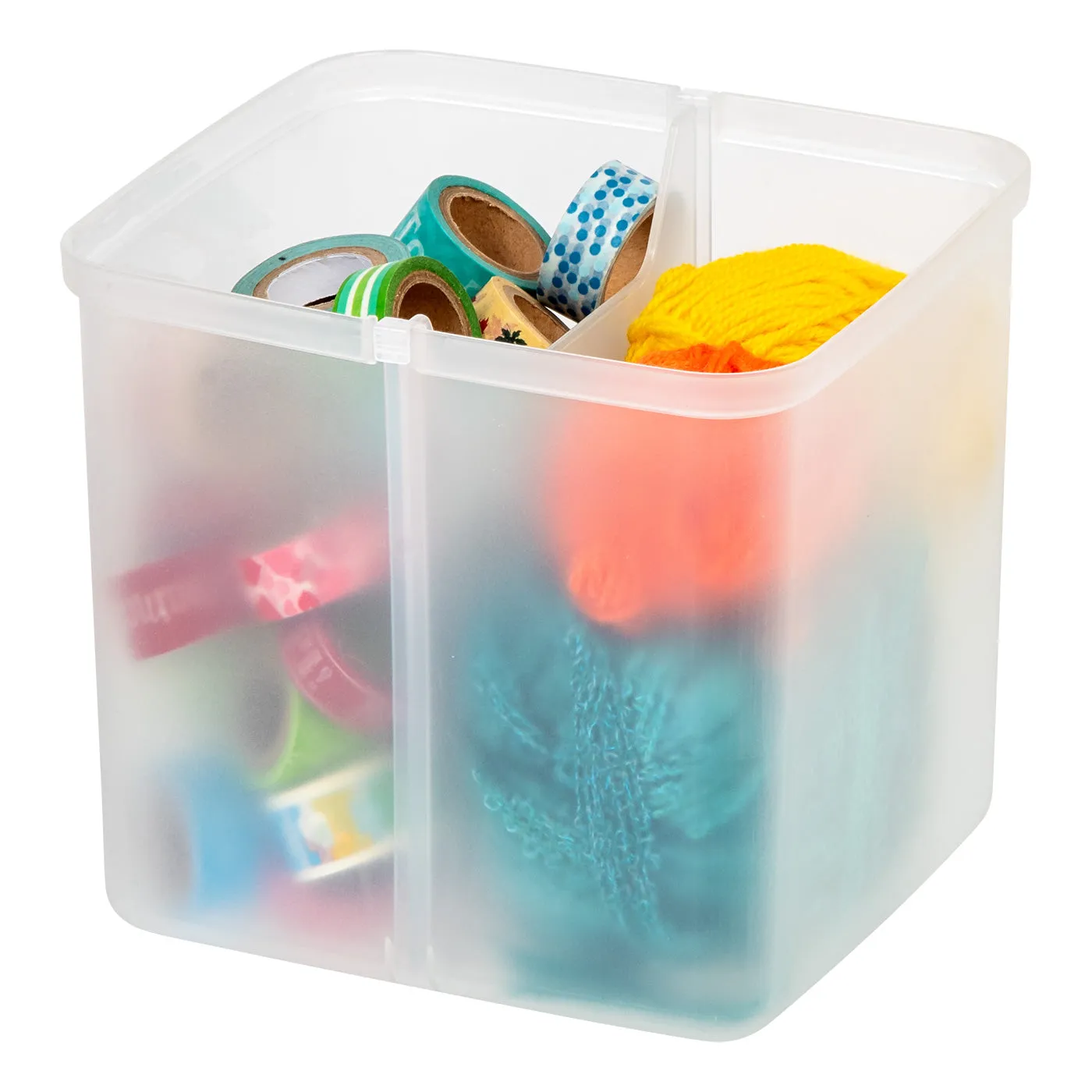 Divided Craft Bin, Clear