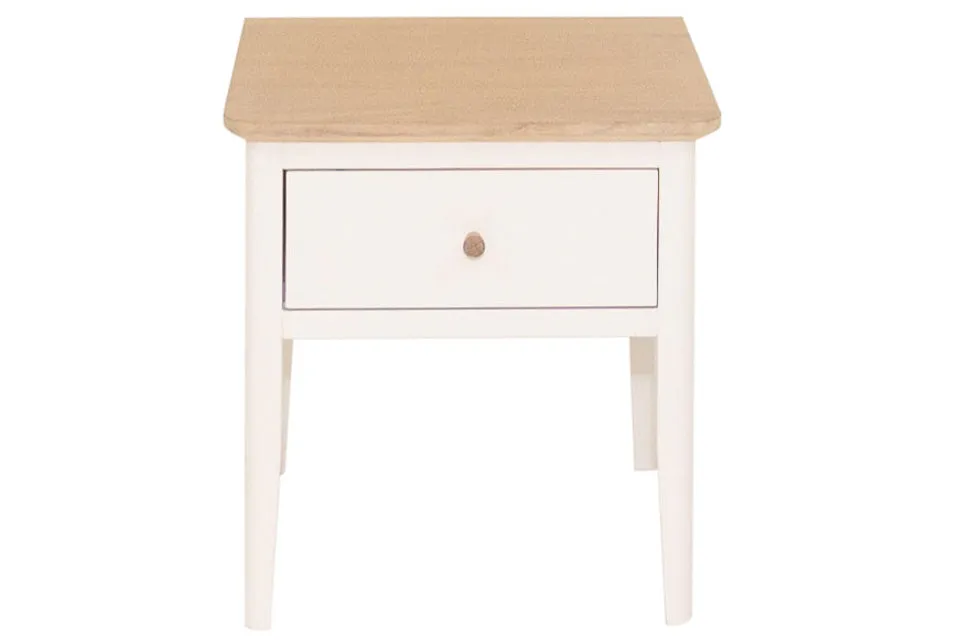 Eimear - Cream And Oak 1 Drawer Lamp Table