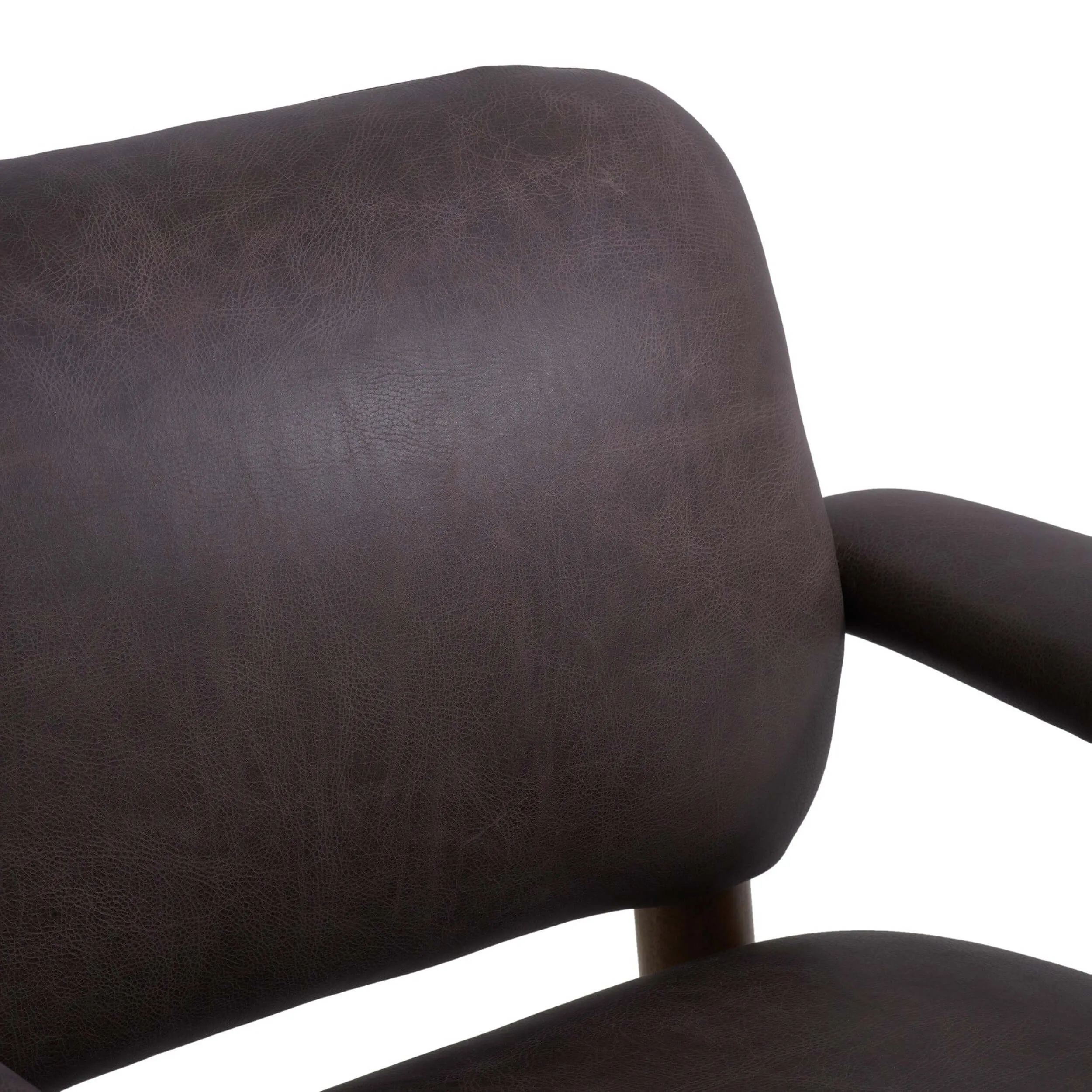 Eisley Leather Chair, Tumble Waxed Slate