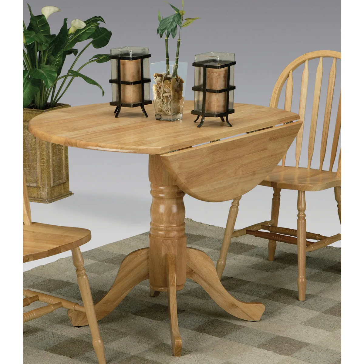 ElegantLeaf Pedestal Table